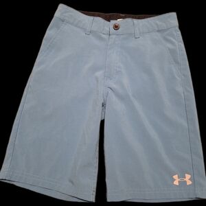Under Armour Boys Blue Shorts with Logo